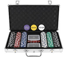 Покерний комплект 300 фішок в алюмінієвому кейсі Iso Trade