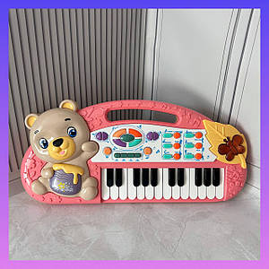 Дитячий піаніно-синтезатор CY-7064B 24 клавіші записування музики демо-контролю гучності