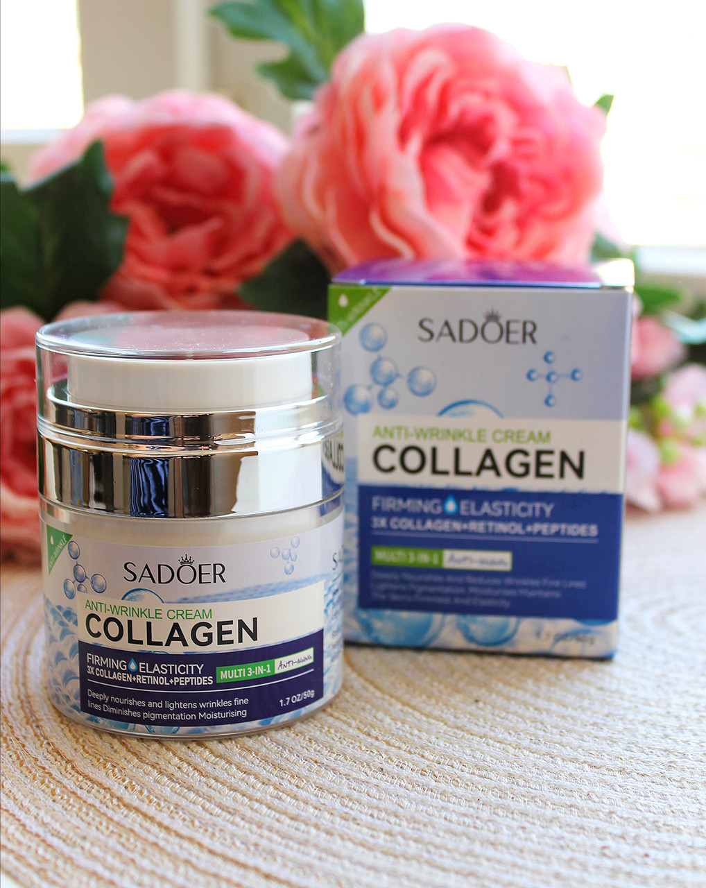 Крем Sadoer Collagen Anti-Wrinkle Cream – це антивіковий крем для обличчя з колагеном, ретинолом та пептидами, фото 1