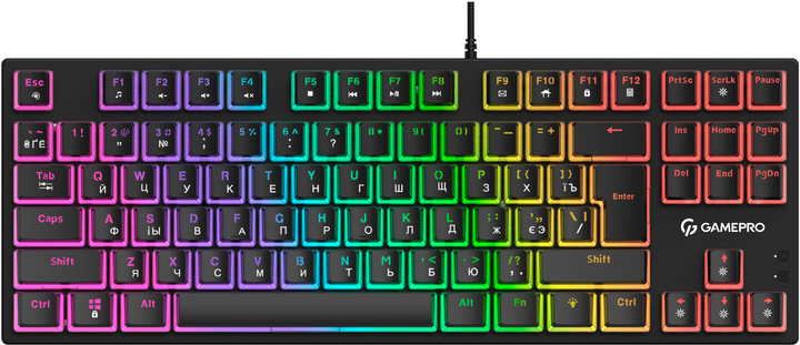Клавіатура дротова GamePro MK80B RGB Blue Switch Black