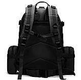 Тактичний місткий рюкзак Brandit з підсумками 50л чорний колір, фото 7