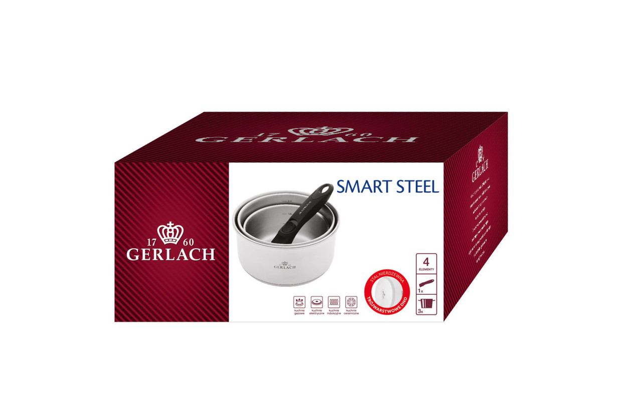 Набір посуду 4 предмета Gerlach Smart Steel (5901035506169), фото 1