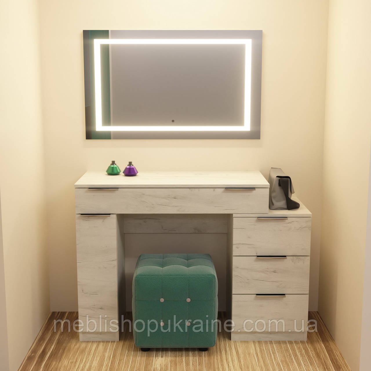 Туалетний столик з тумбою та шухлядами, фото 1