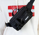 Сумка чоловіча поясна чорна невелика (20276611), фото 5