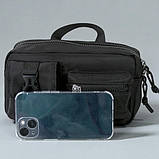 Сумка чоловіча поясна чорна невелика (20276611), фото 3