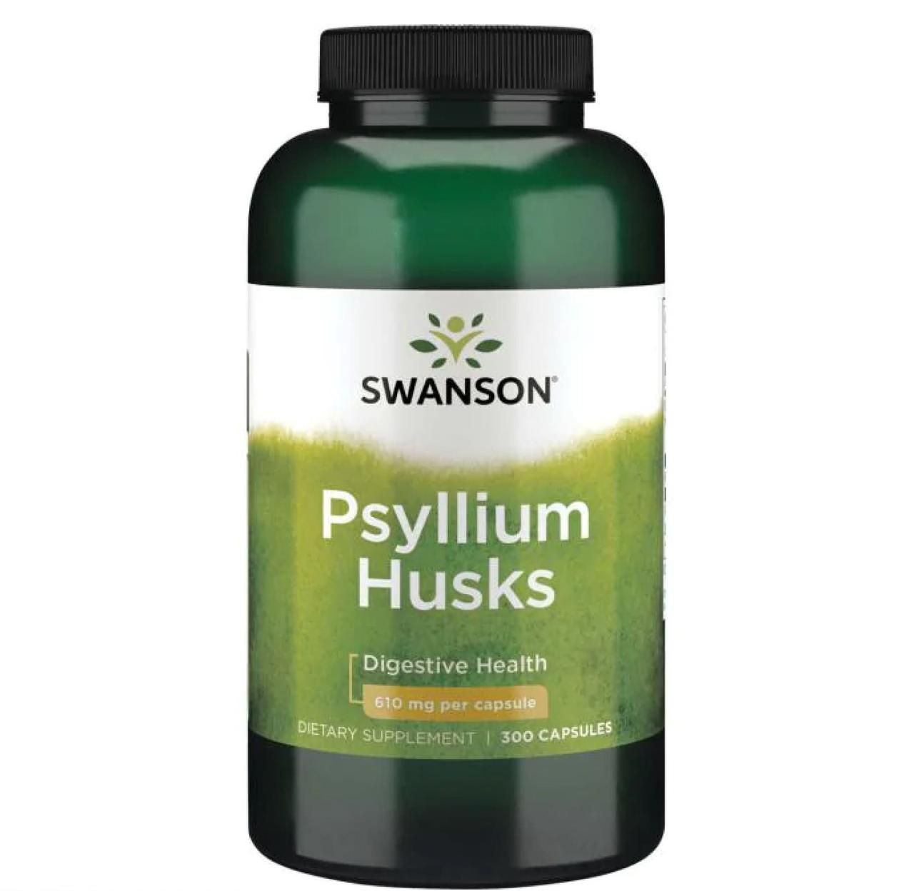 Лушпиння подорожника Swanson Psyllium Husks 610 мг, 300 капсул, фото 1