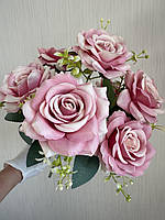 Штучні троянди . Букет штучних троянд ( 41 см , рожева з градієнтом), фото 2