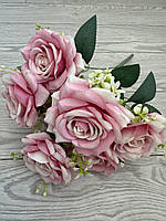 Штучні троянди . Букет штучних троянд ( 41 см , рожева з градієнтом), фото 5