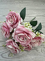 Штучні троянди . Букет штучних троянд ( 41 см , рожева з градієнтом), фото 6