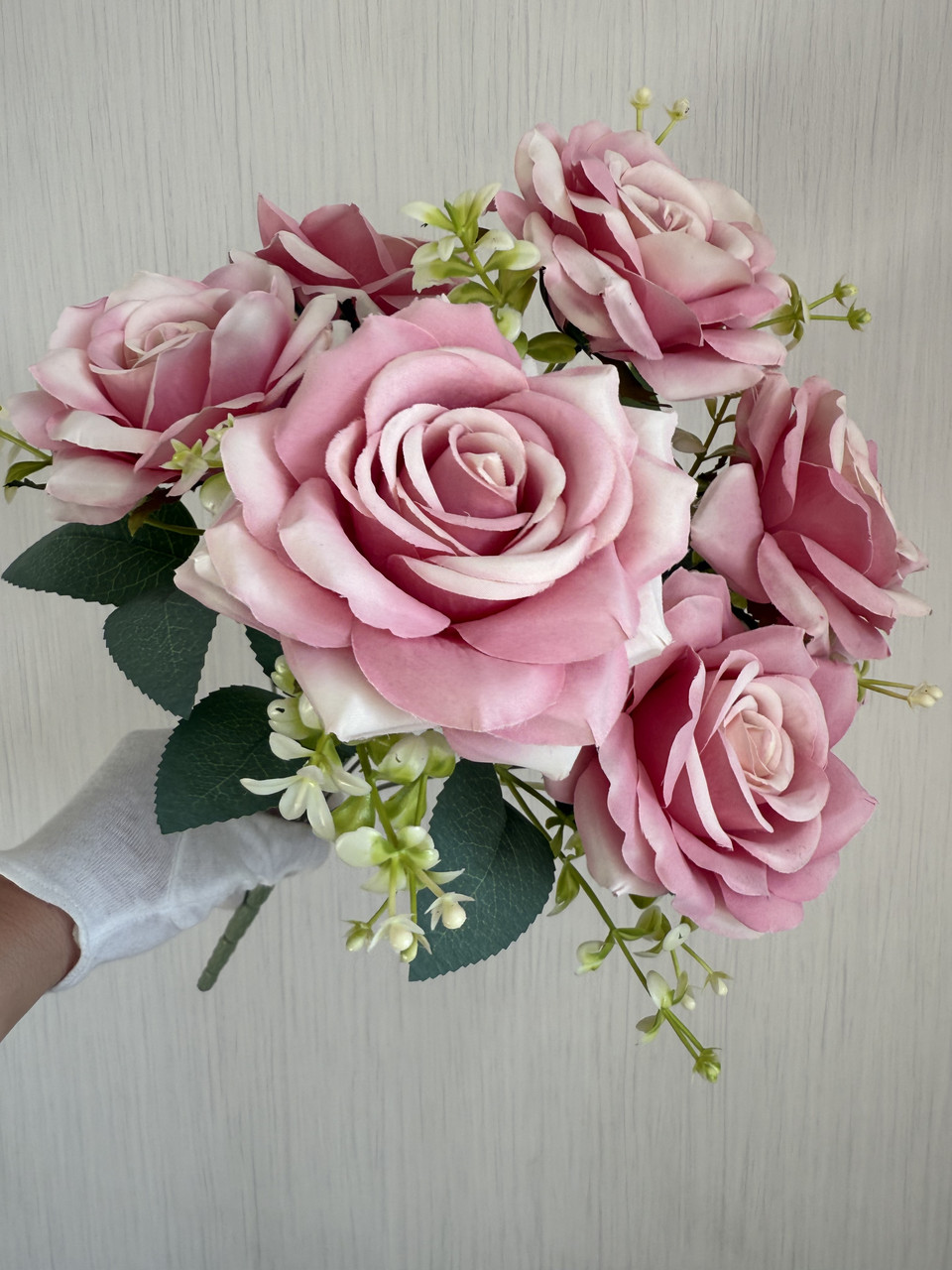 Штучні троянди . Букет штучних троянд ( 41 см , рожева з градієнтом), фото 1