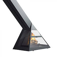 Пристінний камін дров'яний підвісний для дачі Traforart Admeto Frontal косий димохід