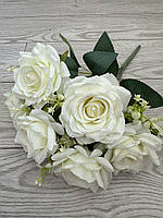 Штучні троянди . Букет штучних троянд ( 41 см , біла ), фото 5