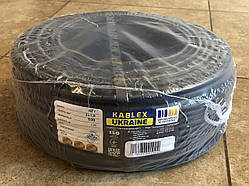 Електричний мідний круглий двожильний дріт КГт 2х1,5 мм2 довжина 100 м напруга 0,66 кВ (KABLEX-Одеса)