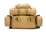Тактичний вмісткий рюкзак Brandit з підсумками 50л олива, фото 3