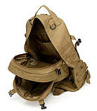 Тактичний вмісткий рюкзак Brandit з підсумками 50л олива, фото 4