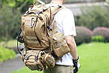 Тактичний вмісткий рюкзак Brandit з підсумками 50л олива, фото 5
