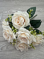 Штучні троянди . Букет штучних троянд ( 41 см , айворі ), фото 8