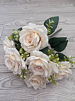 Штучні троянди . Букет штучних троянд ( 41 см , айворі ), фото 4