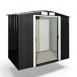 Сарай металевий Duramax Eco (202х122х181 см, сірий-білий)