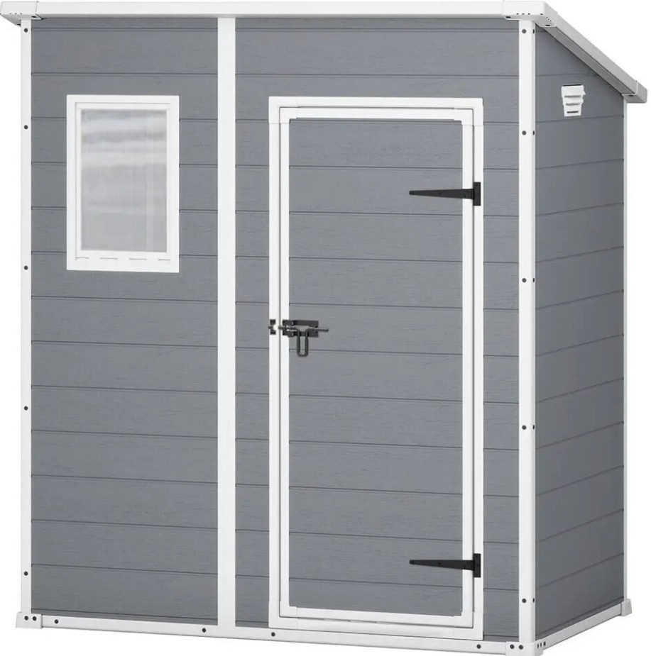 Садовий будиночок Keter Manor Pent 6×4 (183смх111см, пластиковий)