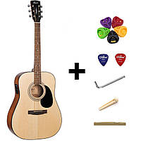 Електроакустична гітара CORT AD810E OP + поріжок, затискач, скарбничка та 2 медіатори