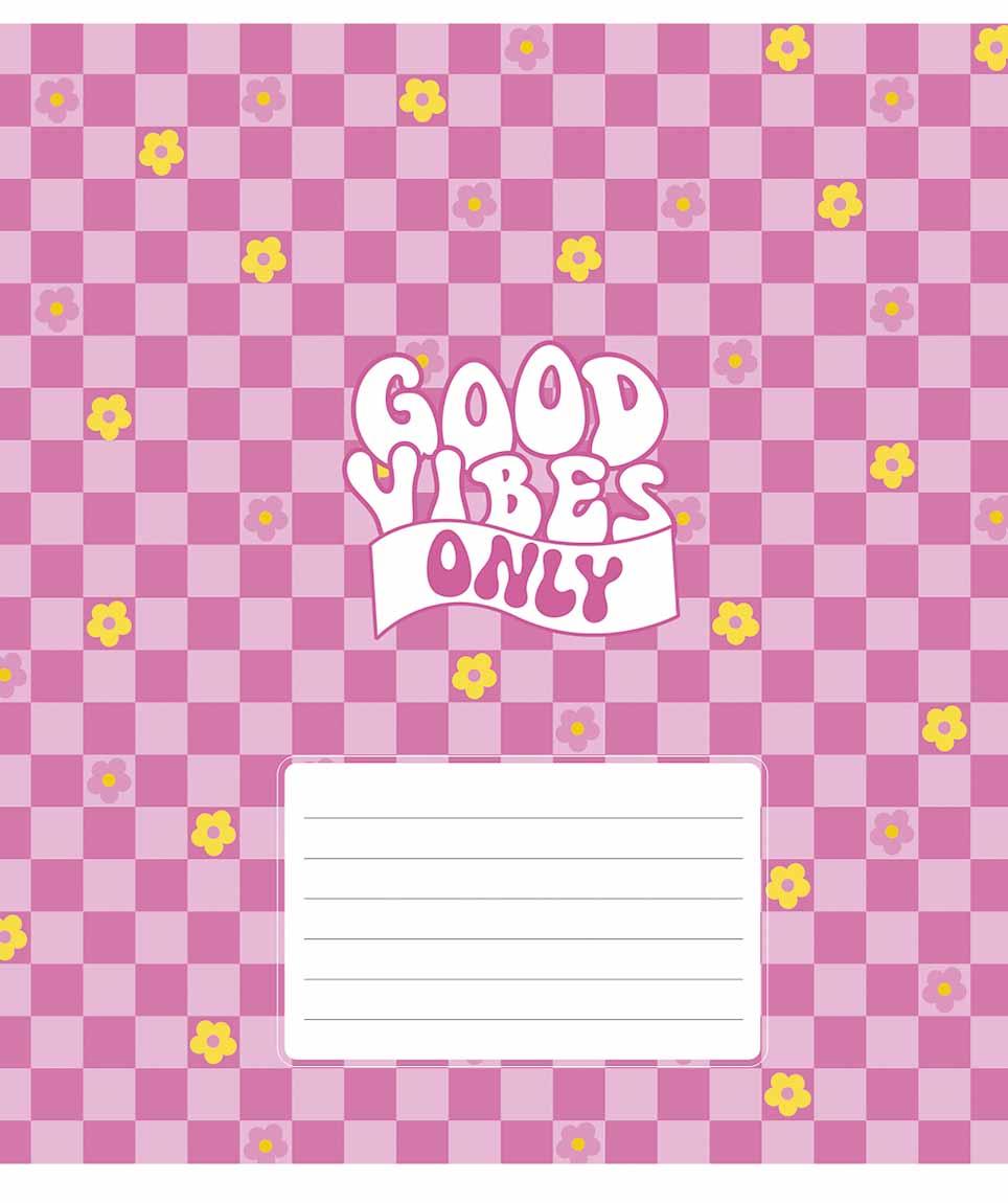 Зошит 24арк. кліт. Star "Good vibes only(дівч)" ВД-лак №024-3561K(25)(200), фото 1
