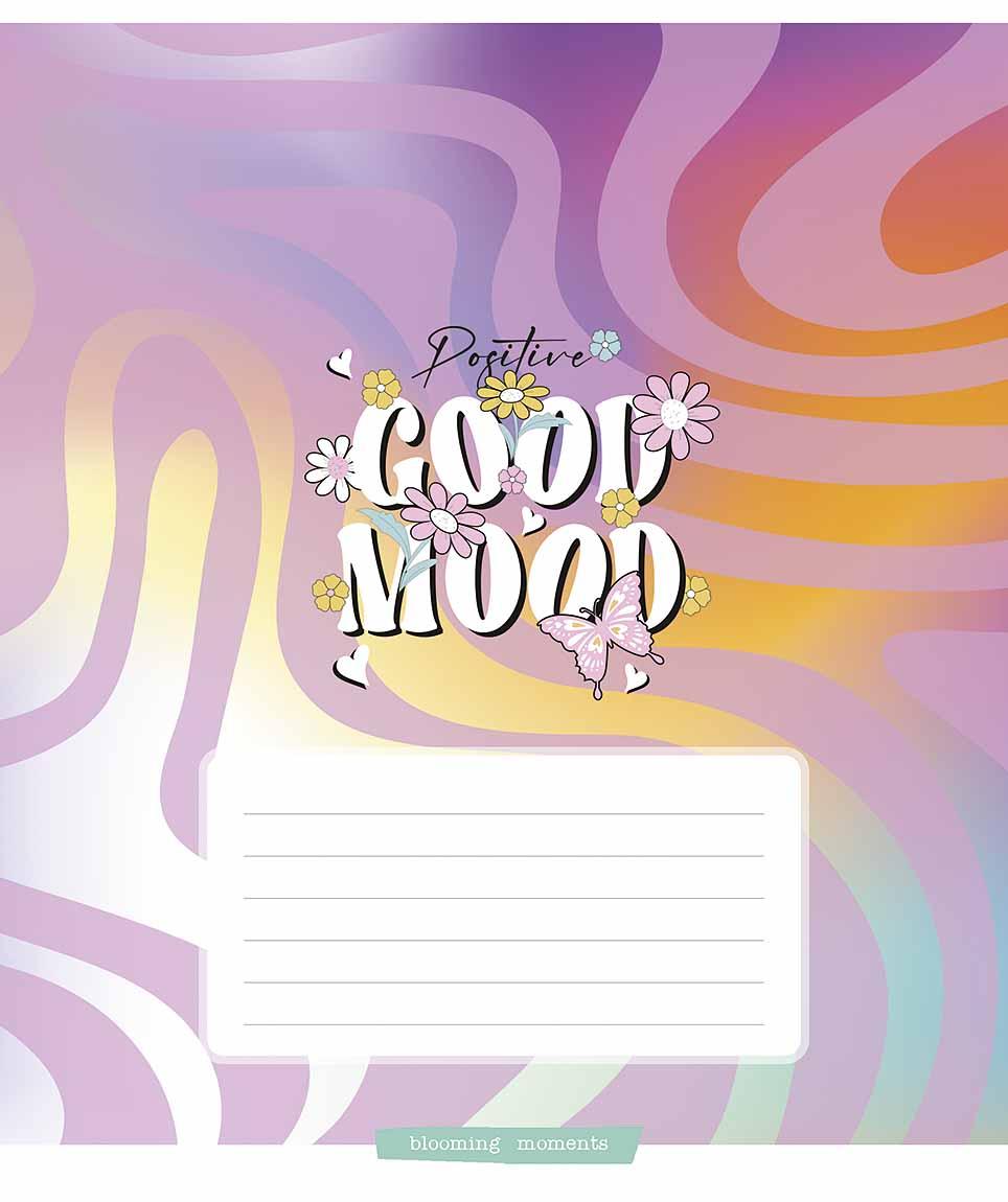 Зошит 18арк. лін. Школярик "Good mood" (дівч.) виб. УФ-лак №018-3504L(25)(250), фото 1