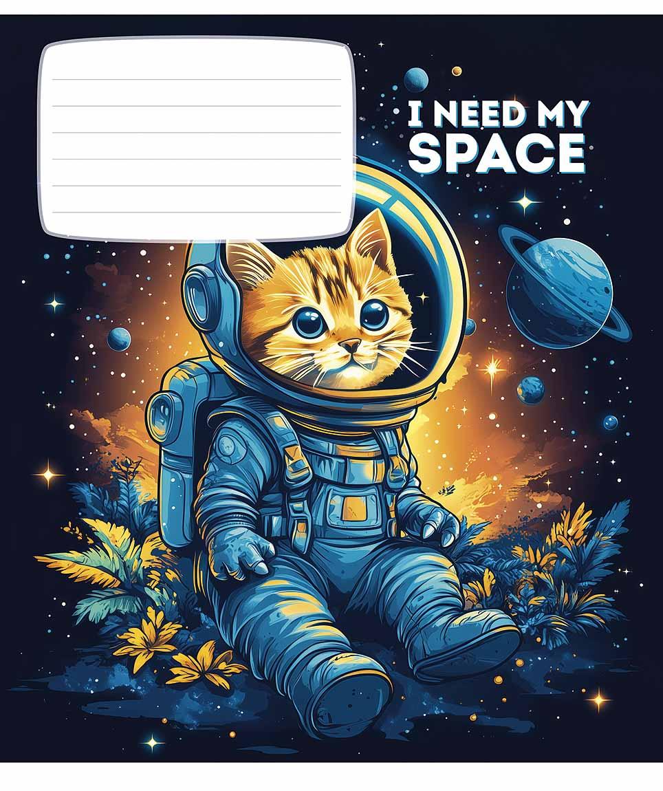 Зошит 12арк. лін. Star " I need my space" виб.УФ-лак №012-3496L(30)(360), фото 1