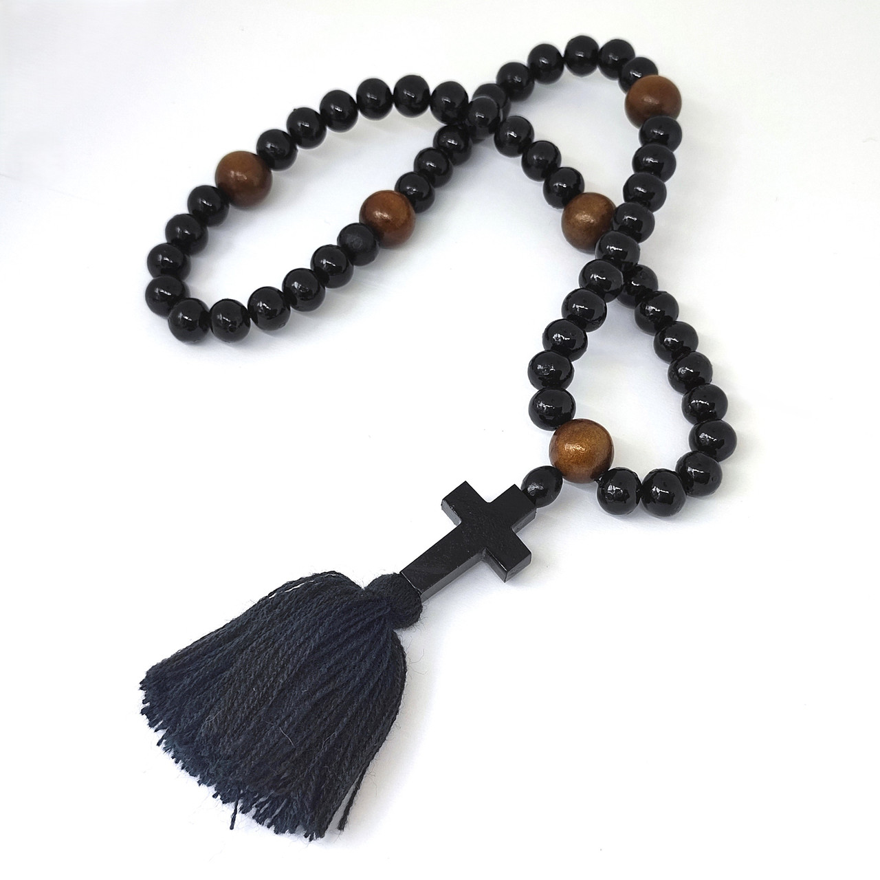 Чотки дерев'яні на 50 зерен з великими бусинами, фото 1