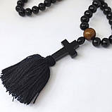 Чотки дерев'яні на 50 зерен з великими бусинами, фото 2