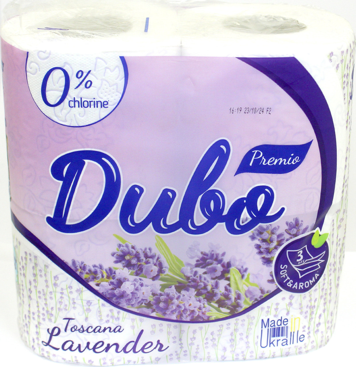 Туалетний папір "Диво Premio Toscana Lavender" 3шар. (4шт) білий№3964(20)