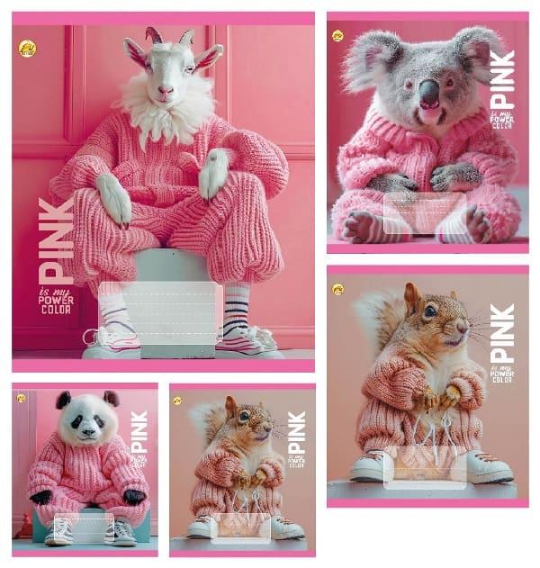Зошит 18арк. кліт. /ТВ/ "Pink Power" №ТА51208(20)(400)