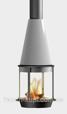 Дров'яний камін центральний Traforart Arlet High з високим захисним склом, фото 1