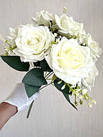 Штучні троянди . Букет штучних троянд ( 41 см , біла ), фото 7