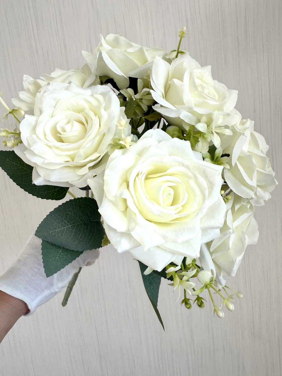 Штучні троянди . Букет штучних троянд ( 41 см , біла ), фото 1