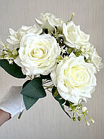 Штучні троянди . Букет штучних троянд ( 41 см , біла ), фото 6