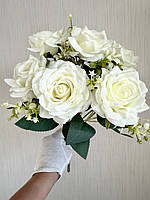 Штучні троянди . Букет штучних троянд ( 41 см , біла ), фото 9