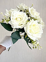 Штучні троянди . Букет штучних троянд ( 41 см , біла ), фото 10
