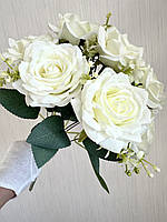 Штучні троянди . Букет штучних троянд ( 41 см , біла ), фото 8