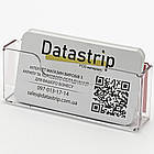 Візитниця акрилова навісна з прозорим скотчем 100×40×20 мм, підставка для візиток, фото 3