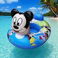 Дитяче коло для плавання Міккі Маус, з ручками, 65см (Надувний плотик для дітей)