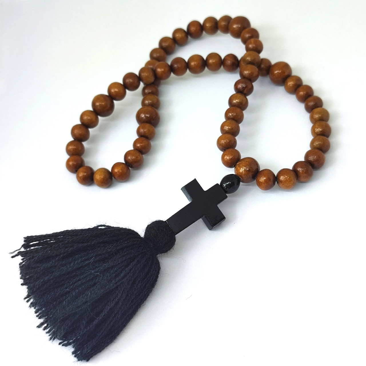 Молитовні чотки, 50 зерен і хрест (дрібні намистини), фото 1