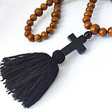 Молитовні чотки, 50 зерен і хрест (дрібні намистини), фото 2
