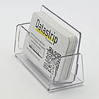 Підставка для візиток, візитниця настільна, прозора акрилова, 100×70×40 мм, фото 3