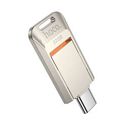Флешка USB 3.0 Type-C 32GB HOCO UD17 Перламутровий нікель