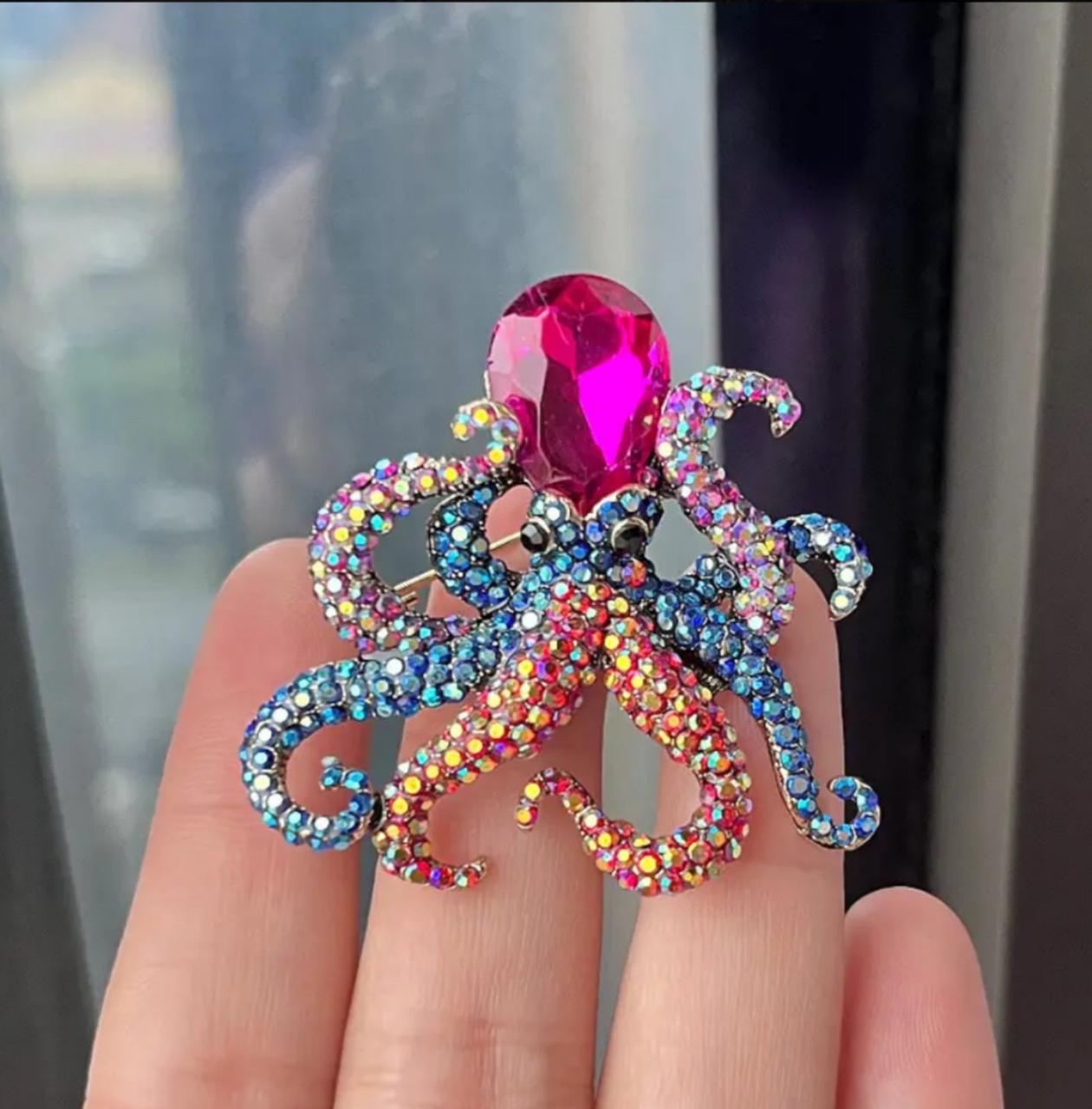 Брошка Яскравий восьминіг BRS093, фото 1