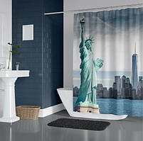 Тканинна шторка для ванної кімнати New York Tropic home, розмір 180х200 см., Туреччина.