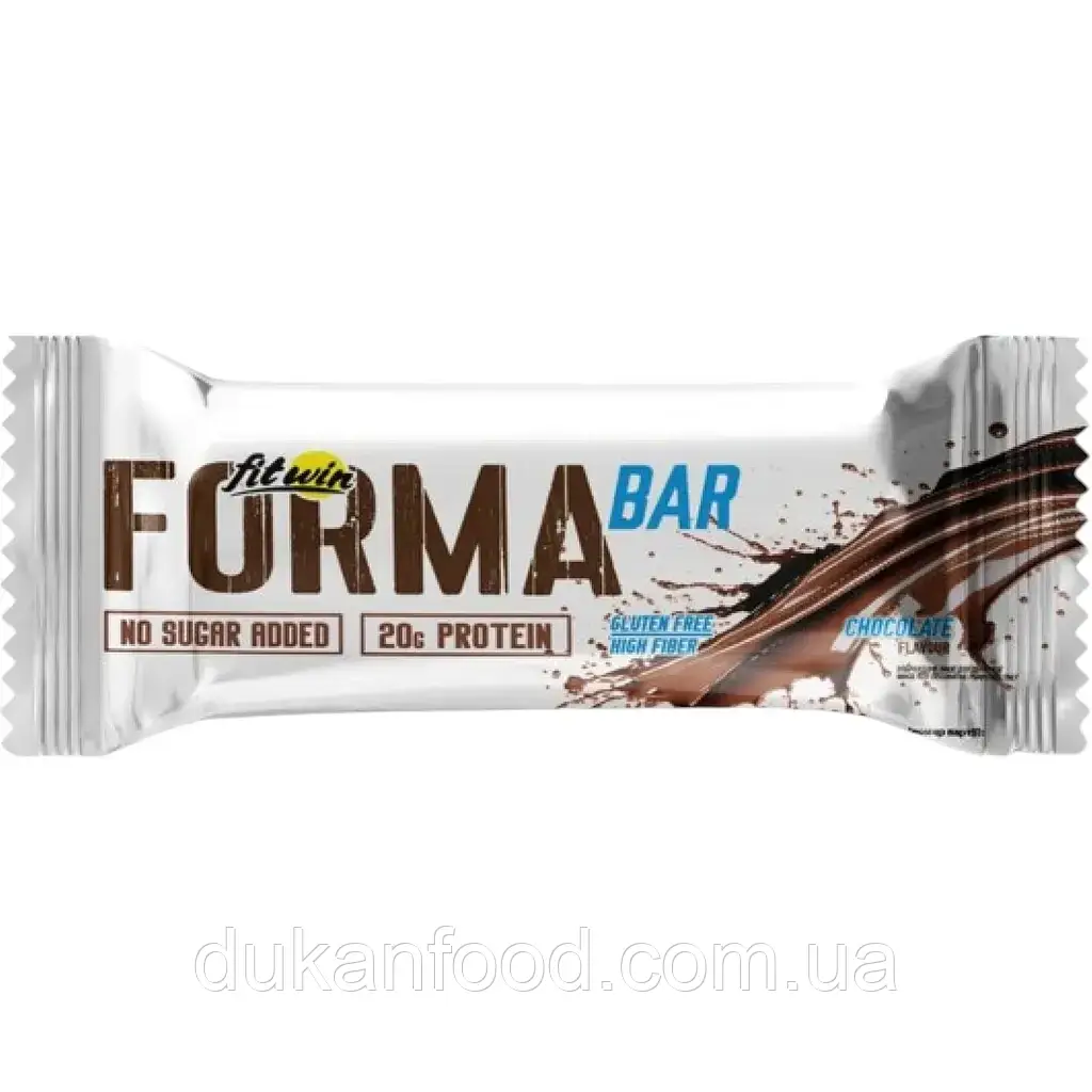 Протеїновий батончик без цукру FORMA BAR "Шоколад", FitWin, 60 г, фото 1