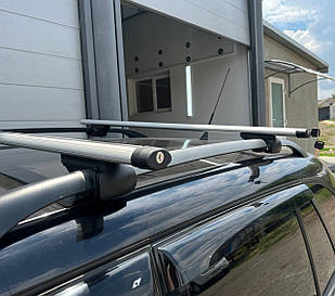 Поперечини Toyota Corolla E12 (2001 - 2007) ALUM V1. На стандартні рейлінги. Сірі