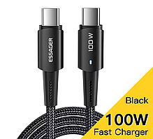 Кабель зарядки Type C - Type C Essager 100W 1м